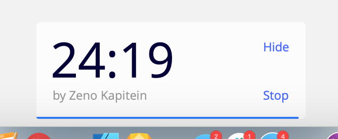 Figure: Miro's built-in timer helped us keep track of pomodoro's. ,[object Object]